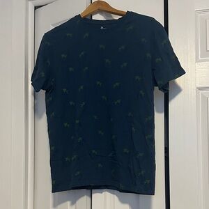 Stylish Blue Tee with Green Accents